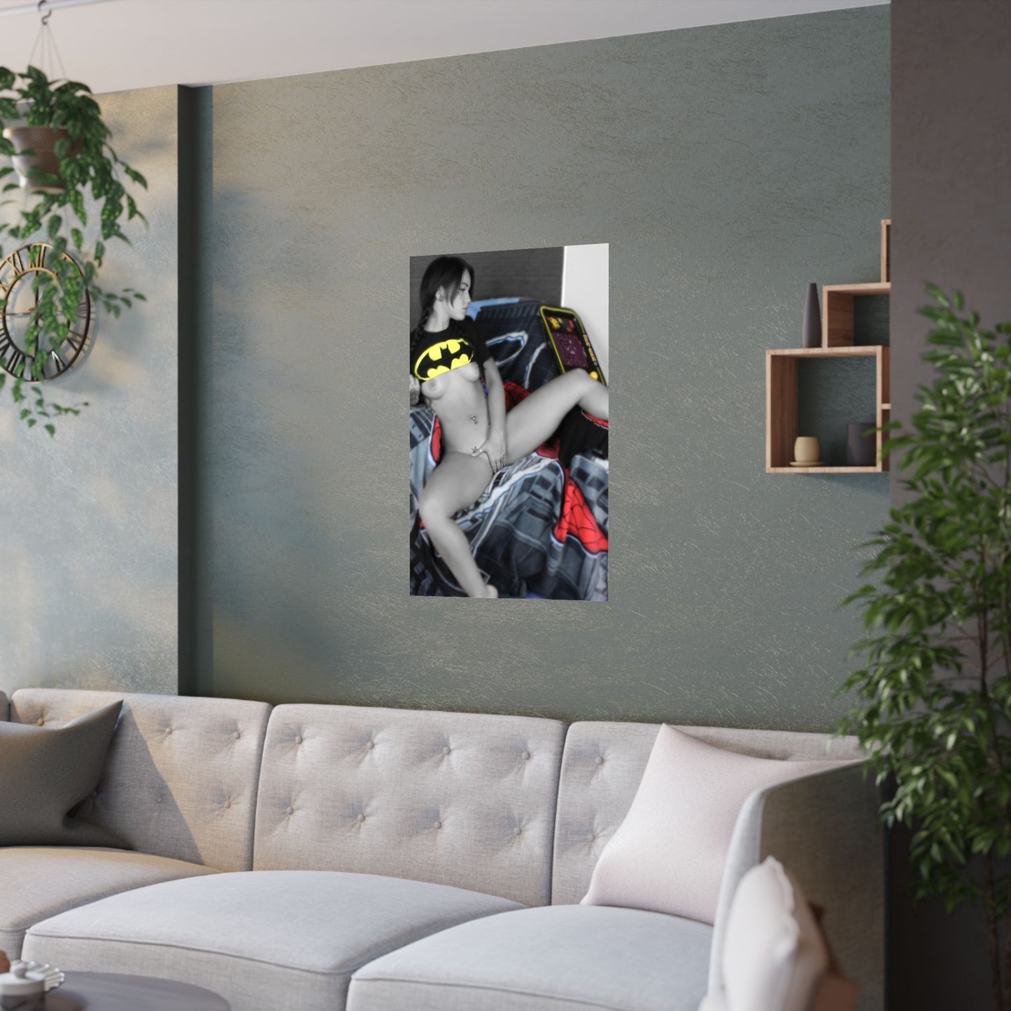 Nude Comic Book Girl Satin Posters (210gsm)